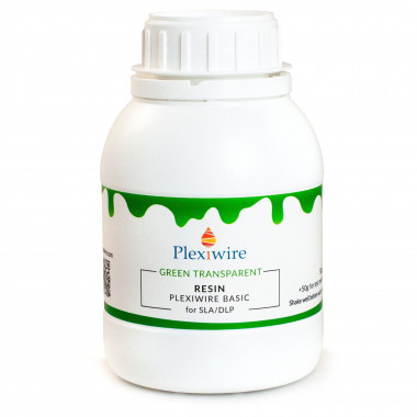 Fotopolimer rezin Plexiwire basic 0.5kg verde transparent