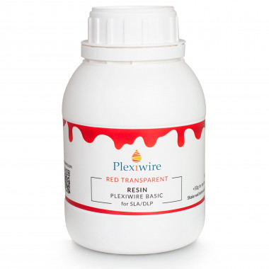Fotopolimer rezin Plexiwire basic 0.5kg roșu transparent